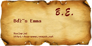 Bús Emma névjegykártya