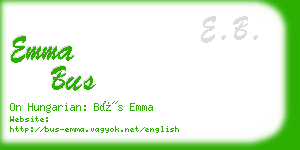emma bus business card